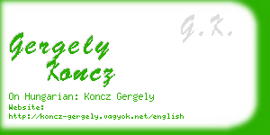 gergely koncz business card